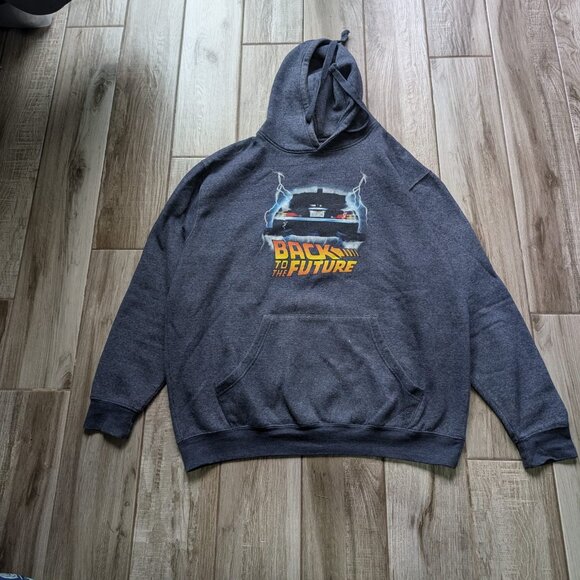 Back to the Future Hoodie Gray Graphic Pullover Men’s Size M 2020 - Picture 1 of 6
